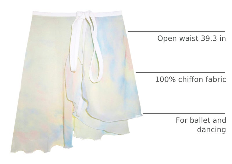 Dance Favourite Ballet Chiffon Wrap Skirts for Women Short and Girls W006 (Skirts 009) - Image 2